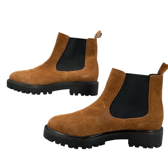 Caslon Women’s Miller Water Resistant Lug Chelsea Boots Brown Size 11M - Picture 2 of 11
